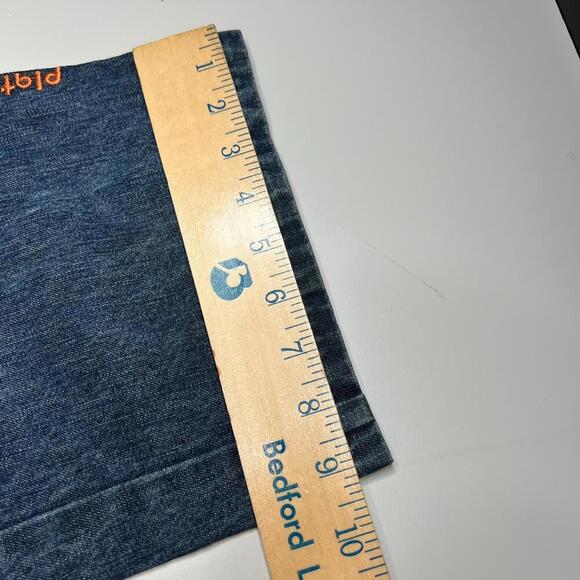 Platinum FUBU Fat Albert Jeans W36 L32 Denim Embroidered Junkyard Hip Hop Y2K - Picture 2 of 15